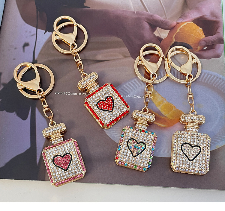 New Style Zinc Alloy Heart Shape Women's Bag Pendant Keychain display picture 1