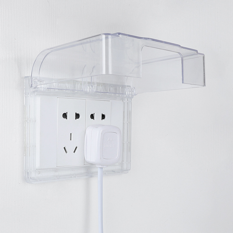 118 Type I and II Panel Waterproof Box Small Size 5 Hole 10 Hole 6 Hole Panel Self-adhesive Splash Proof Box Socket Cover