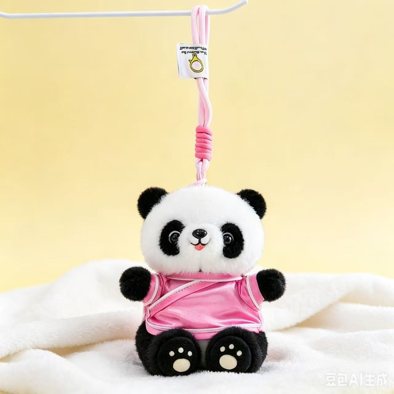 Cute panda muñeca peluche Sichuan panda gigante muñeca colgante creativo regalo hecho a mano logotipo al por mayor