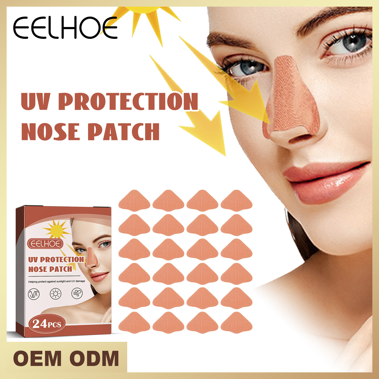 EELHOE Patch protecteur de nez été extérieur respirant, confortable et rafraîchissant Protection de la peau résistance aux UV_voghion.com