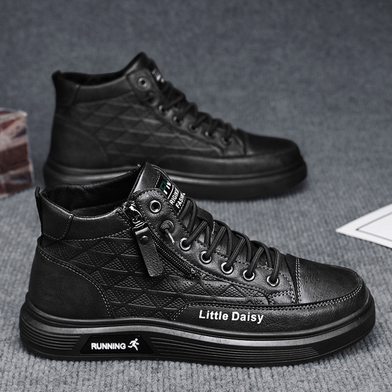 Calzature da uomo da ufficio impermeabili in pelle scamosciata formale derby in pelle sintetica_voghion.com