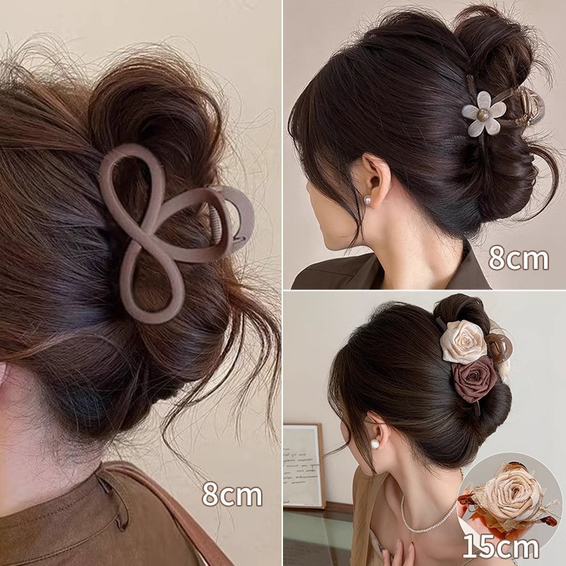 Clips de cabello de alta calidad para mujeres 2025, nuevo cabello de gama alta pequeño tamaño medio clip de agarre medio clip de cabello clip de tiburón tocado