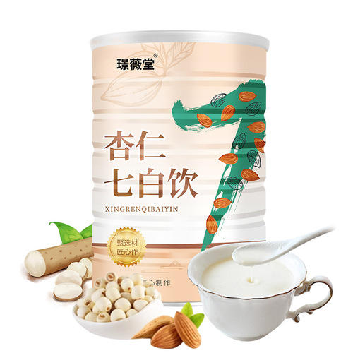 Wholesale almond Qibai drink 500g almond powder instant meal replacement powder grains delivery