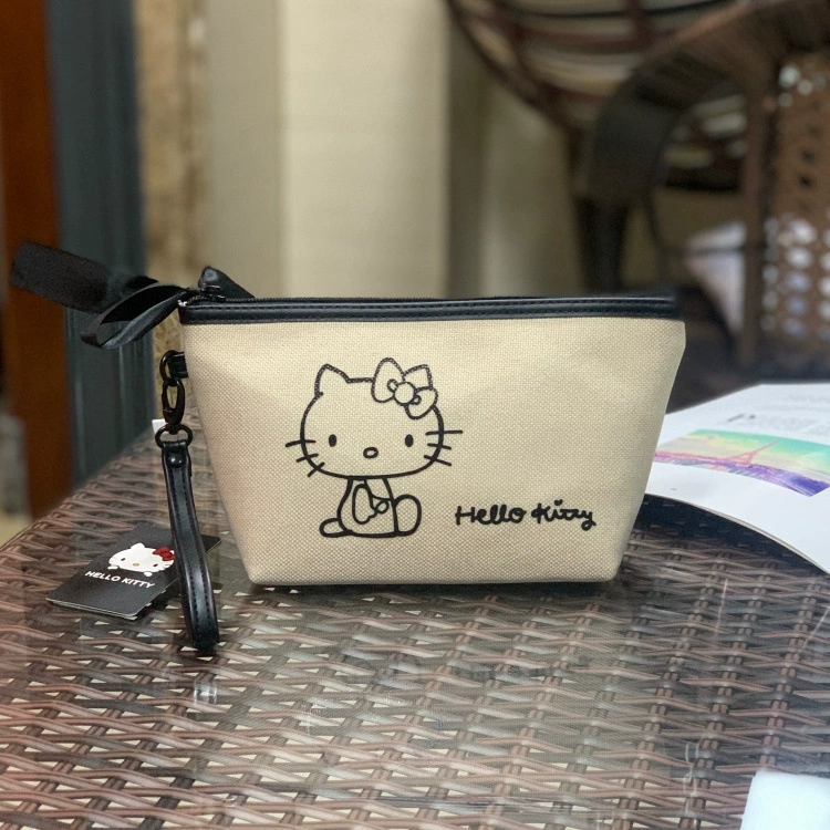 Hello Kitty, косметичка с бантом, ручка-ремень, стиль Кореи