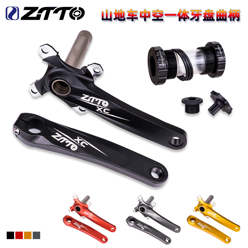 ZTTO cigüeñal paleta de bicicleta de montaña de manivela hueca eje central modificado disco único 32t 34 36 dientes