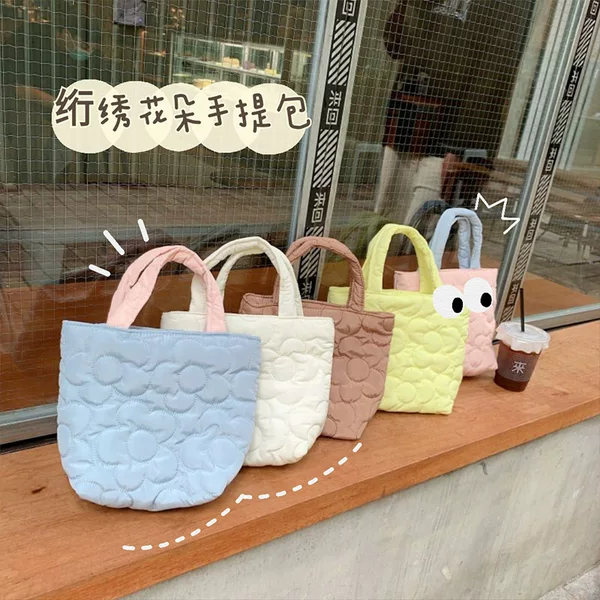 110291 INS Han Feng Sweet Quilted Lunch Bag Snack Storage Bag Baby Stroller Hanging Bag Mummy Bag