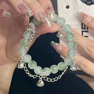 Lotus House Li Lianhua Bracelet diy Same Style Impression Bracelet Niche Temperament Advanced Sense Bracelet National Style Beads