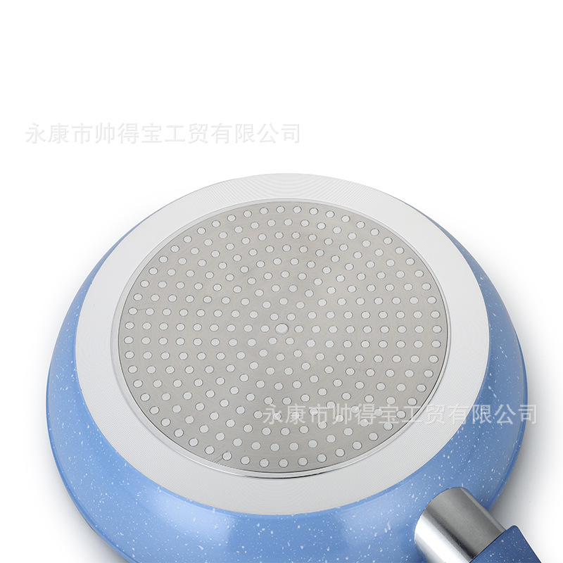 反压铸雪花陶瓷复底煎锅