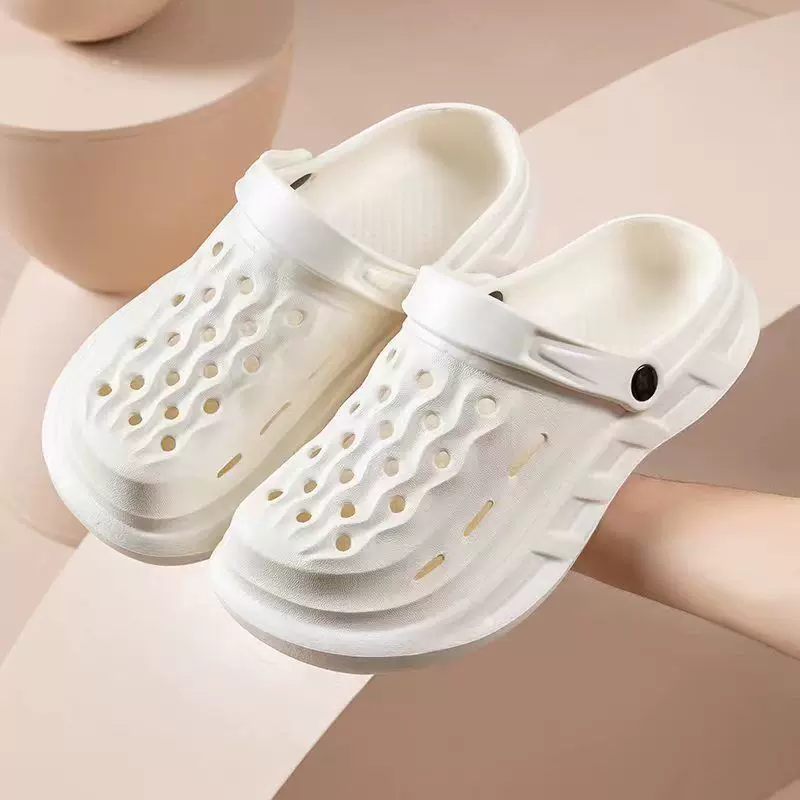Сандалии Crocs, ощущение как шаг по грязи, летняя мужская верхняя одежда 2025 нового поколения, без неприятного запаха, EVA, толстая мягкая подошва, противоскользящие сандалии для женщин