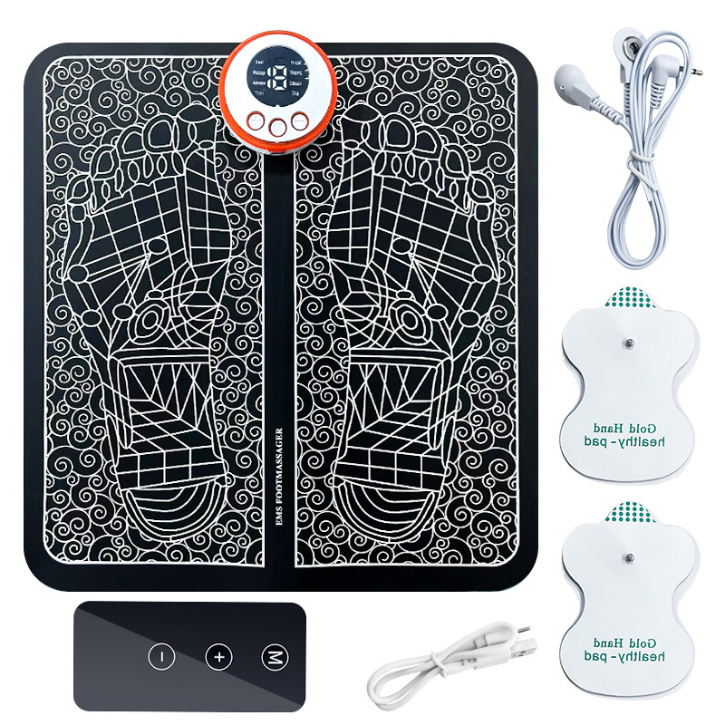 Masajeador de pies EMS con impulsos, almohadilla de fisioterapia, recargable USB