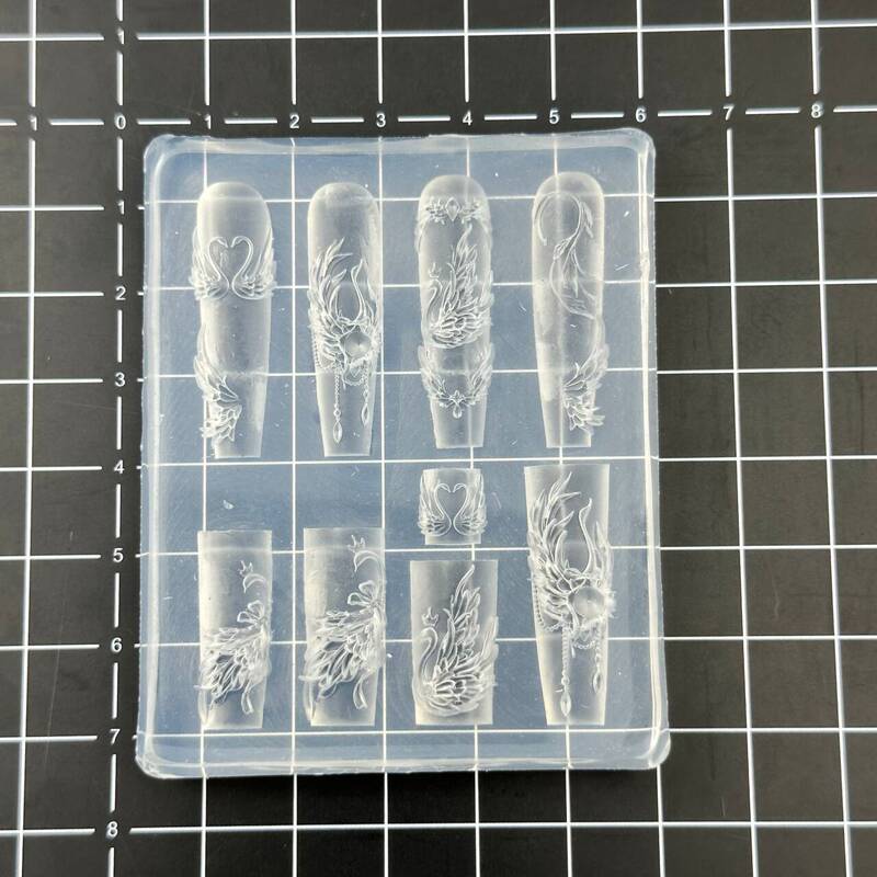 跨境热卖美甲饰品芭蕾舞鞋巧克力仙女裙摆雕花天鹅指甲模具|undefined