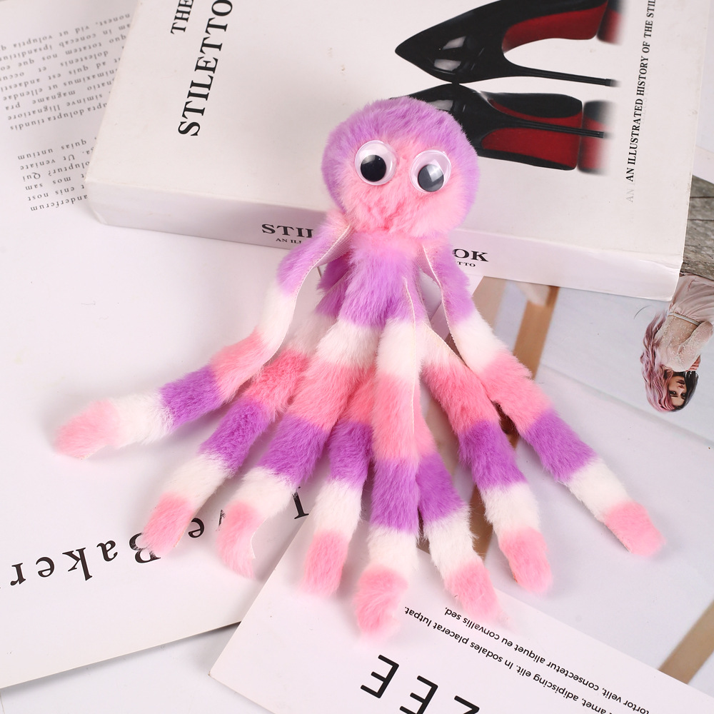 (2개) 문어 고양이 스틱 장난감 문어 창조적 인 가방 펜던트 소녀 심장 귀여운 키 체인 가방 펜던트 제조 업체