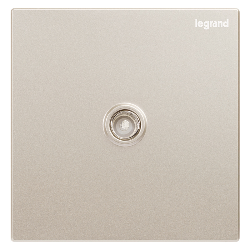 罗格朗开关插座逸景系列米兰金TV有线电视插86型墙壁暗装插座