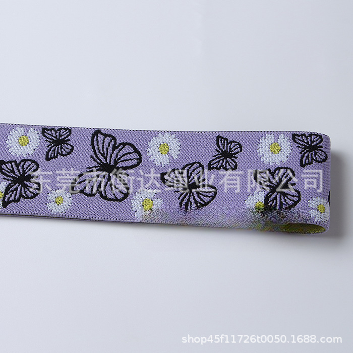 Spot 5cm poliéster elástico mariposa jacquard ropa zapatos sombreros ropa interior cintura elástica cabeza
