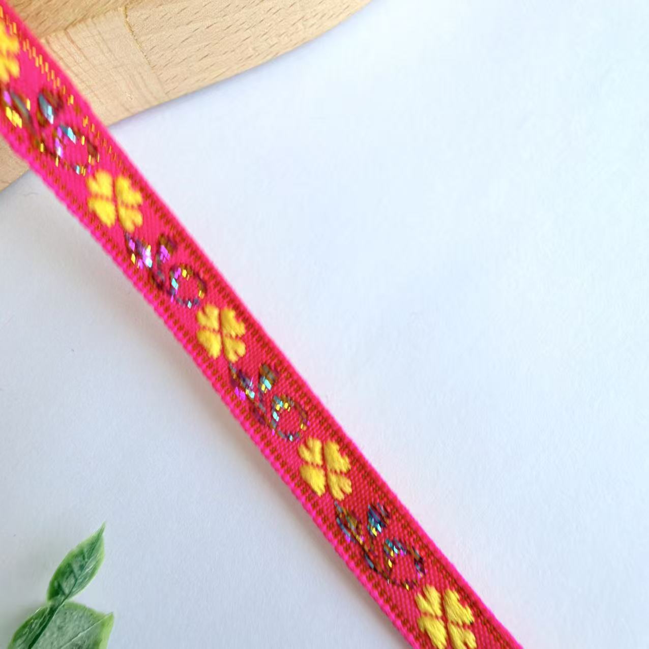 Cinta Jacquard de Estilo Étnico de 1 cm, Nylon, Decorativa, para Ropa y Manualidades image 11