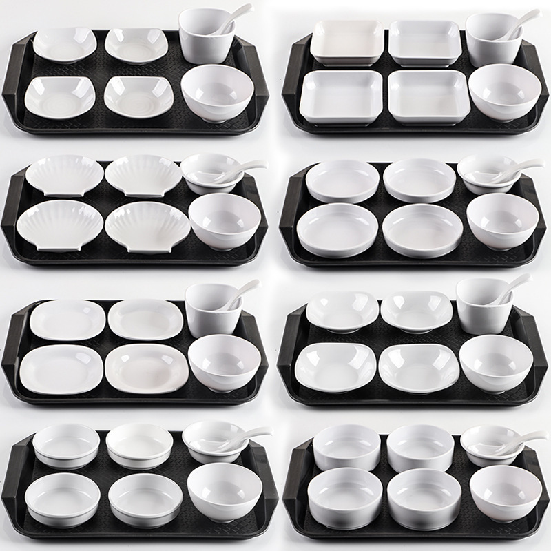 Factory Restaurant School canteen special small bowl dish melamine tableware set Chinese fast food dish bowl combination Factory Restaurant School canteen special small bowl dish melamine tableware set Chinese fast food dish bowl combination