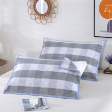 厂家供应批发老粗布枕巾 加厚加密枕巾包边老粗布枕巾批发