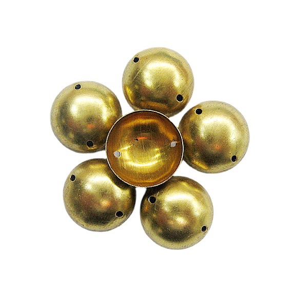 青古色半圆形服装辅料铜片 手工订珠辅料