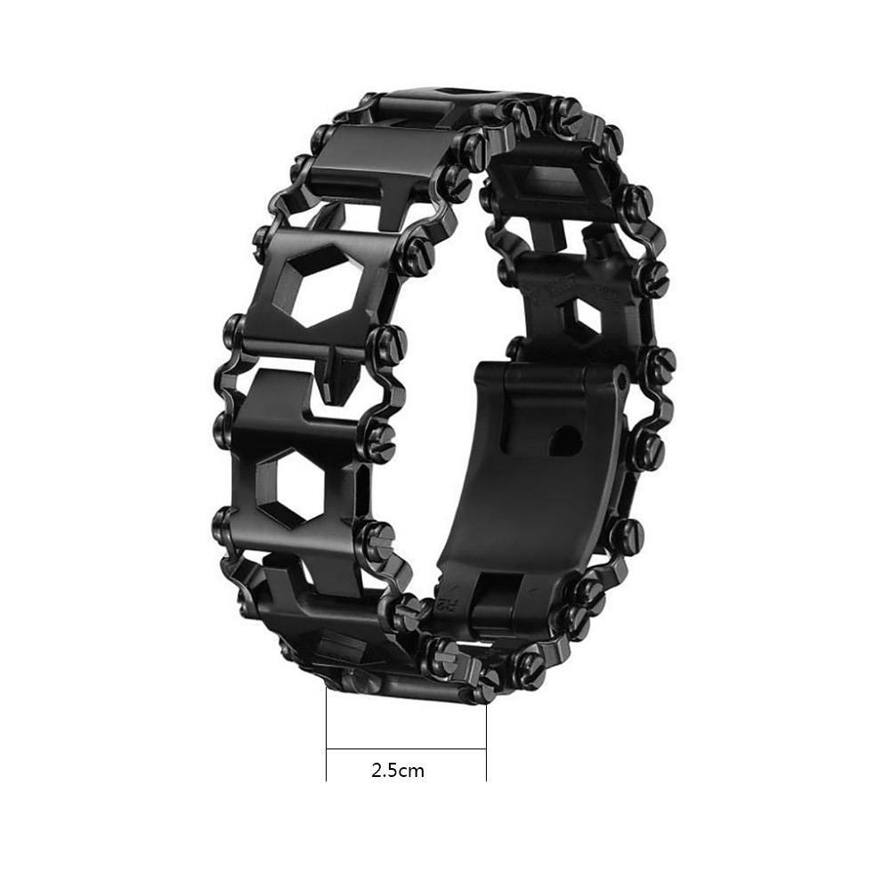 Pulsera multifuncional herramienta al aire libre supervivencia al aire libre 29-en-una herramienta de combinación simple pulsera de acero inoxidable multi-color