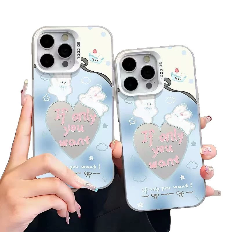 Apple, совместимый кролик, чехол для телефона, милый iPhone 14, English, iphone, 15promax, 14plus