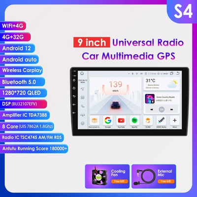 reversing image all-in-one machine, DVD Navigation - 4-32g-wifi-4g-lte-edition-7862-carplay-eight-nuclear-9-inch-universal-machine