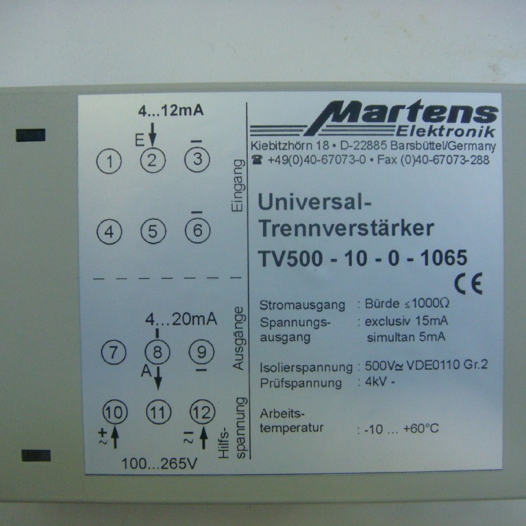 MARTENS 传感器 TV500-10-0-1065