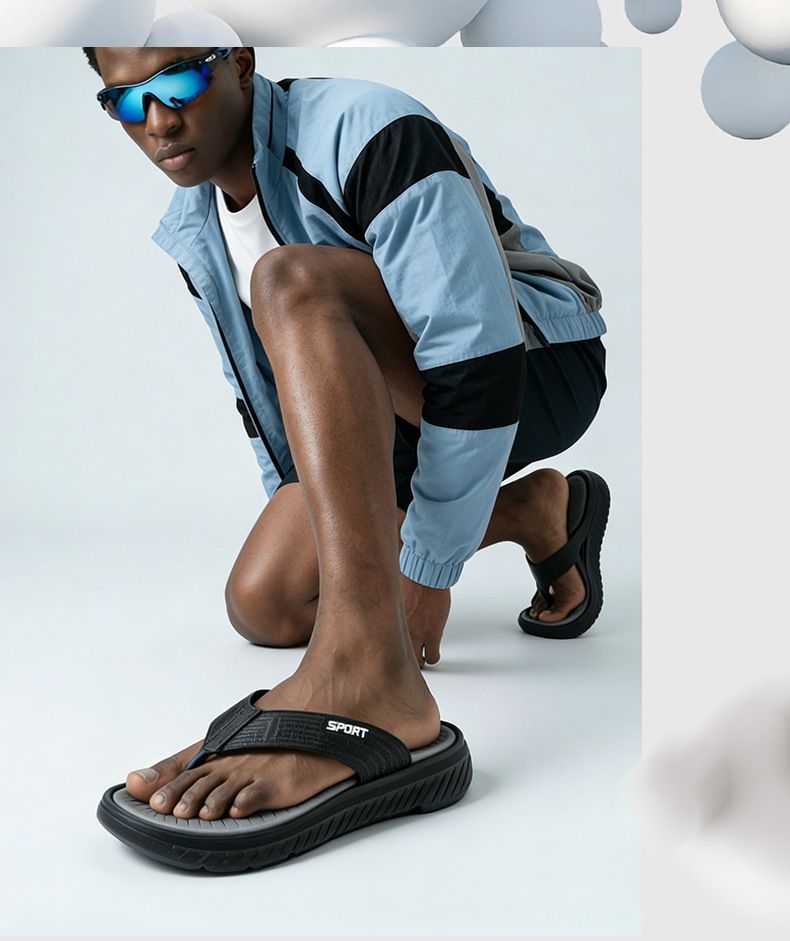 Herren Strandsandalen Mit Dicker Sohle Rutschfest Für Den Sommer_voghion.com