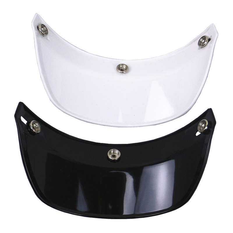 Retro Helmet Brim Visor 3/4 Helmet Brim Motorcycle Half Helmet with Three Buckles Universal Short Brim Sunshade