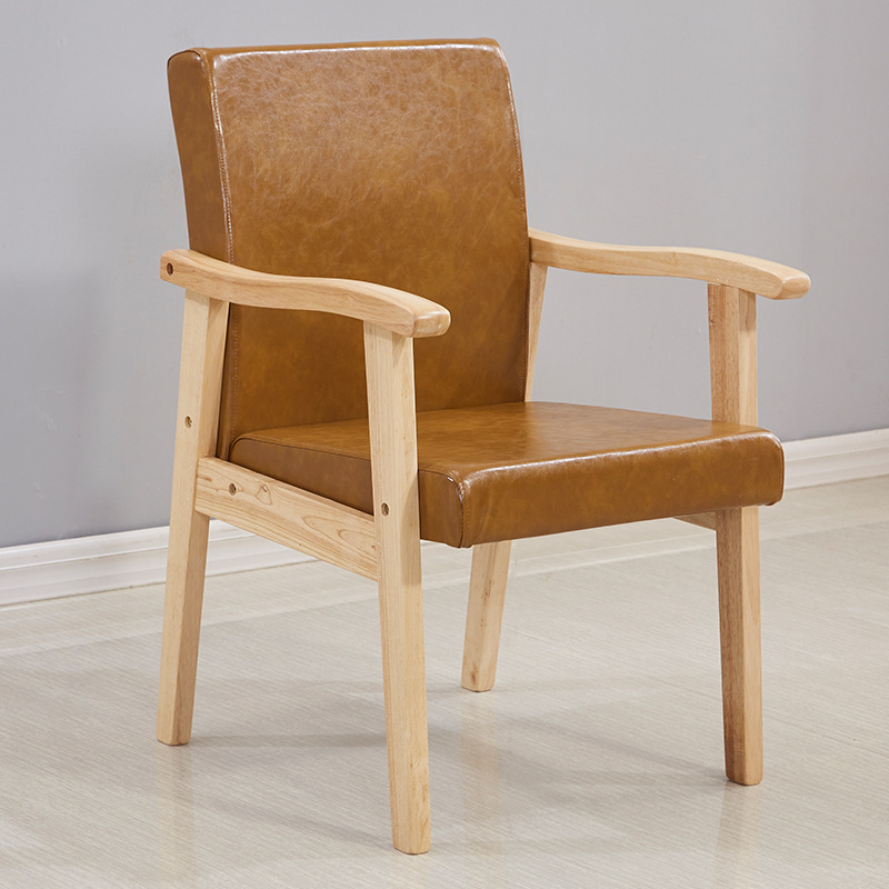 Madera maciza nórdica solo sofá silla respaldo balcón mesa de té silla casa ocio Oficina silla combinación traje