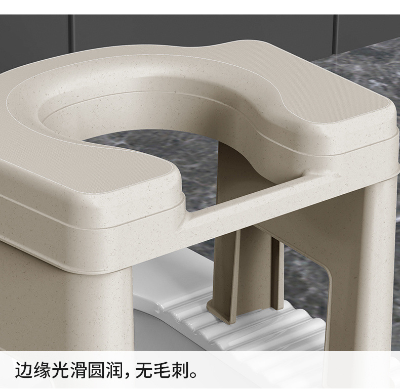 Children's squat toilets and toilet bowls have been replaced with toilet chairs. Pregnant women use toilet stools. Anti-slip, simple and thickened toilet stools for the elderly undefined