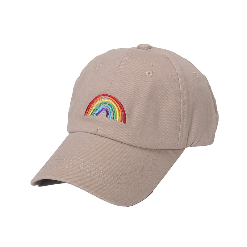 Unisex Fashion Rainbow Embroidery Flat Eaves Baseball Cap display picture 2