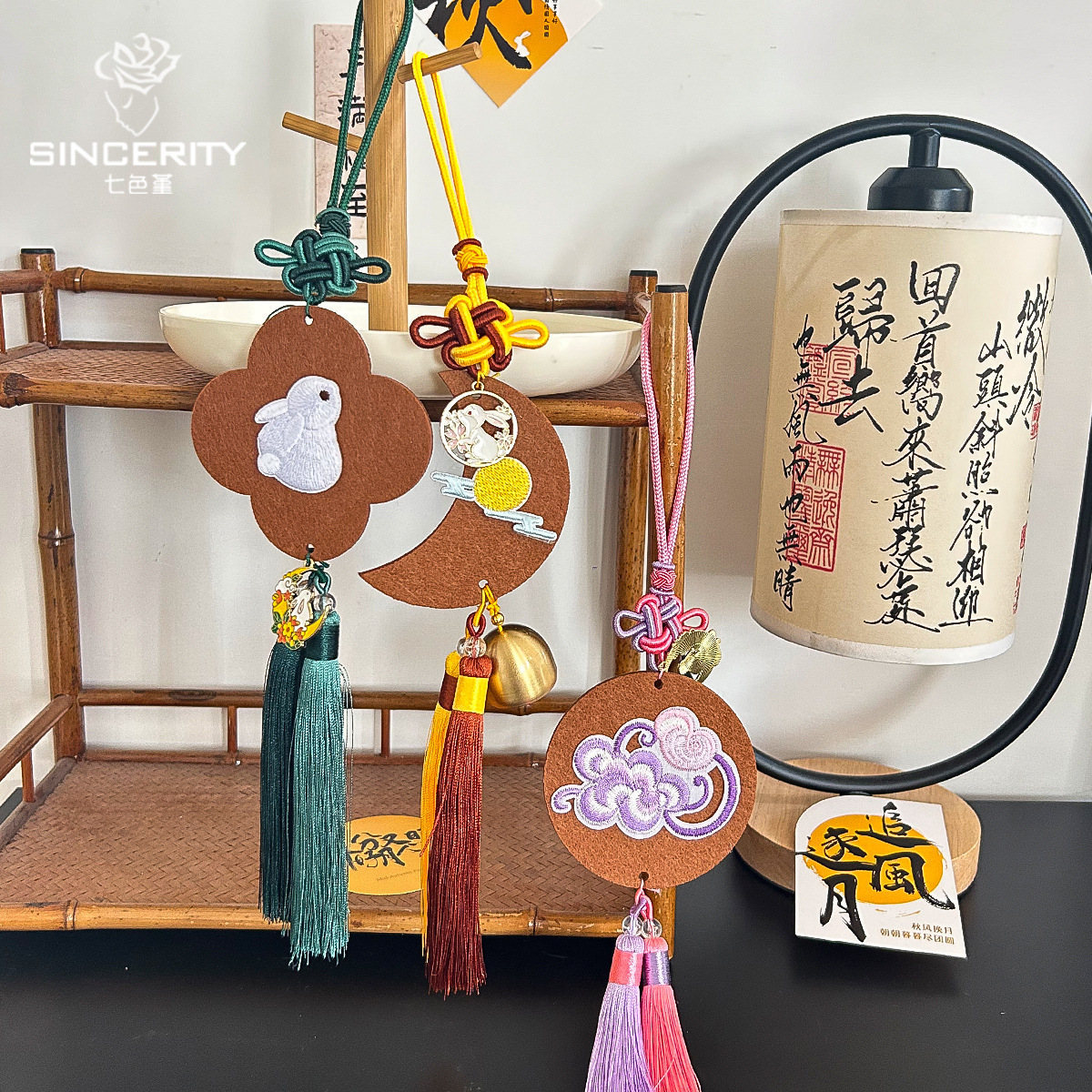 Paquete del Festival del Medio Otoño de siete colores de cordier decoración colgante embalaje de flores diy hecha a mano materiales de florista