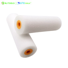Foam roller4寸9寸水性黄白色弹性圆平头高密度海绵毛套滚筒刷子