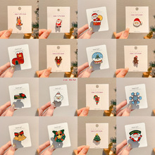 圣诞节新年胸针ins徽章男女圣诞老人别针日系可爱潮个性饰品配饰