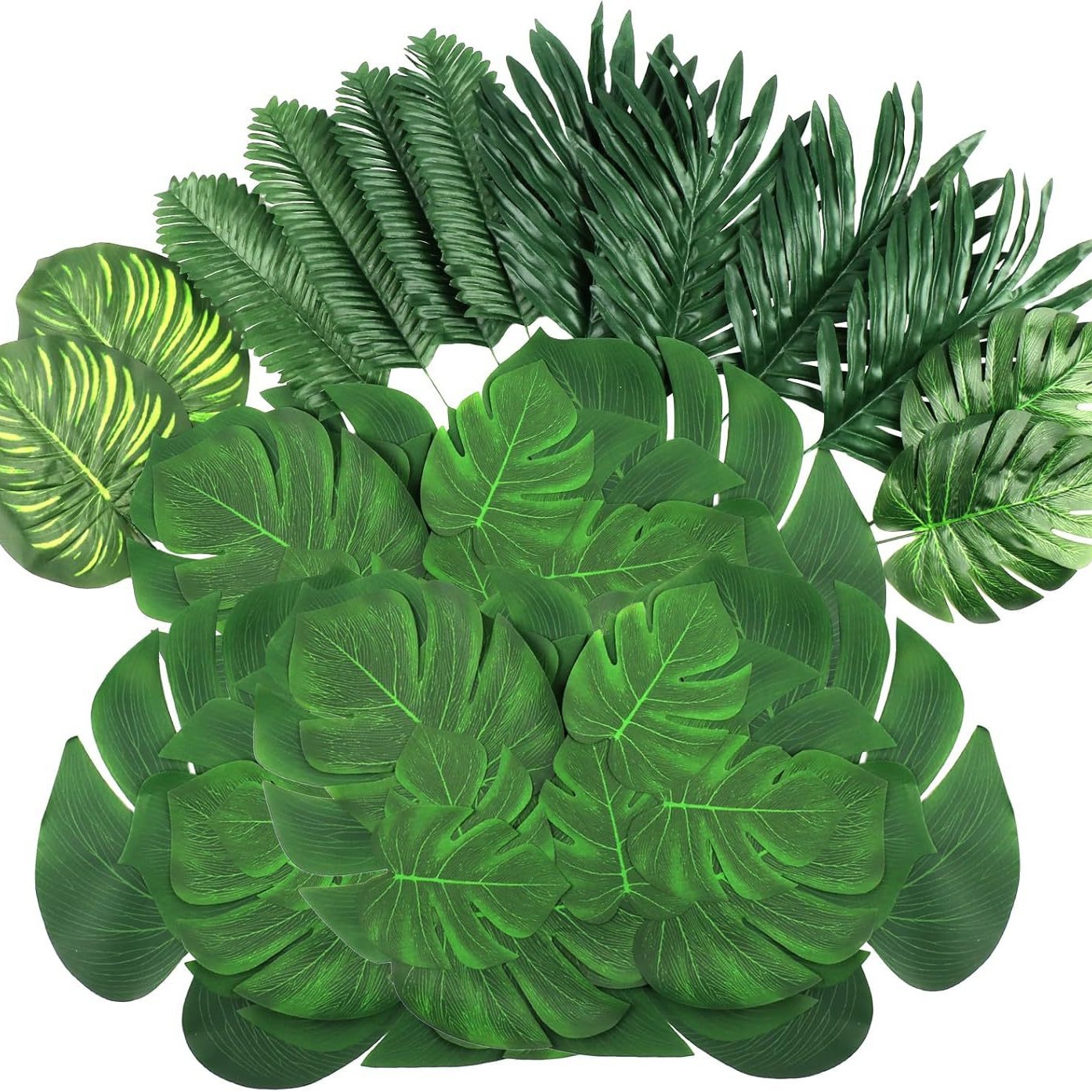 Simulated Turtle Leaves, Simulated Green Willow Palm Leaves, Sunflower Leaves, Simulated Plant Leaves, Home Decoration Table Supplies