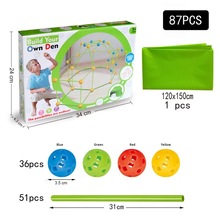 ��ͯdiy��������fort building kit�羳��������ľ����ƴ������