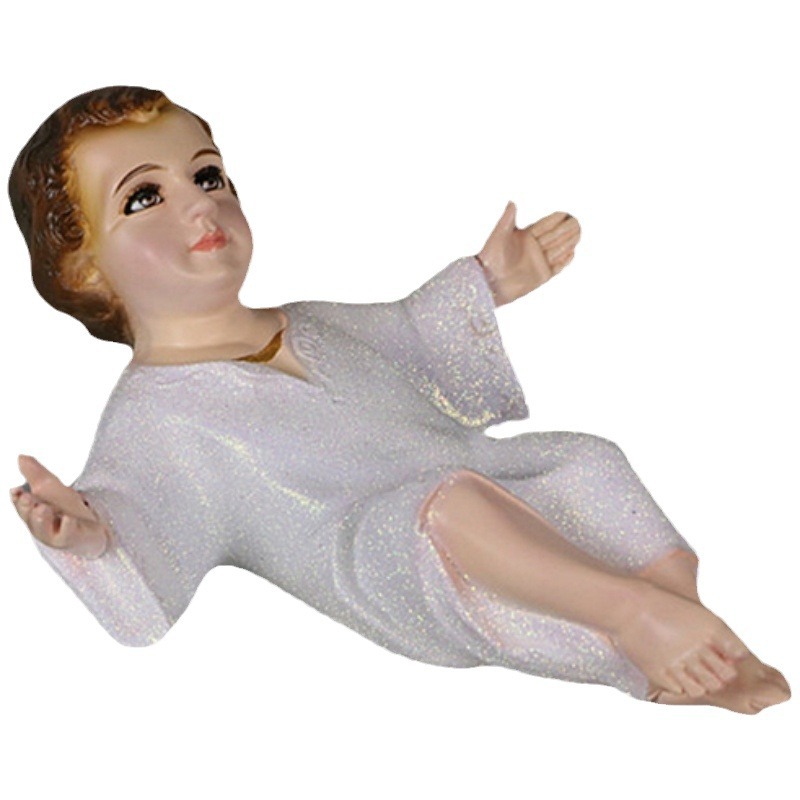 Transfronterizo 33cm Navidad pesebre decoración resina Santa iglesia gabinete de televisión escritorio artesanía 30 - 40