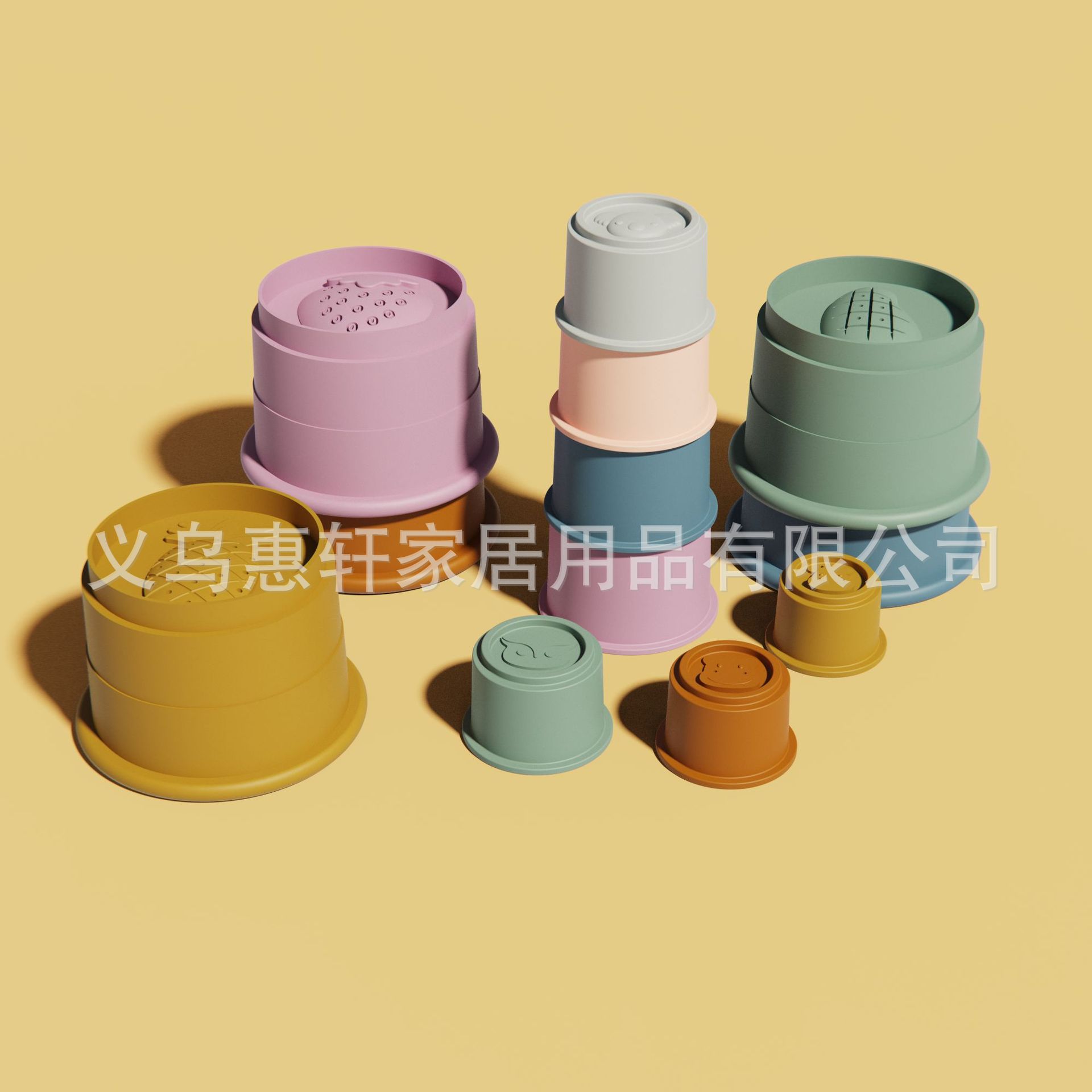 儿童戏水沙滩玩具叠叠乐宝宝洗澡套杯堆堆乐套圈趣味硅胶玩具玩沙|ms