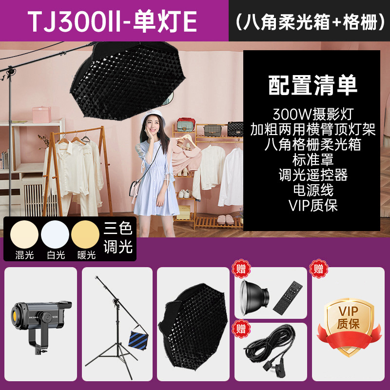 TJ300ll 싱글 라이트 E(팔각형 소프트 박스 + 그릴)