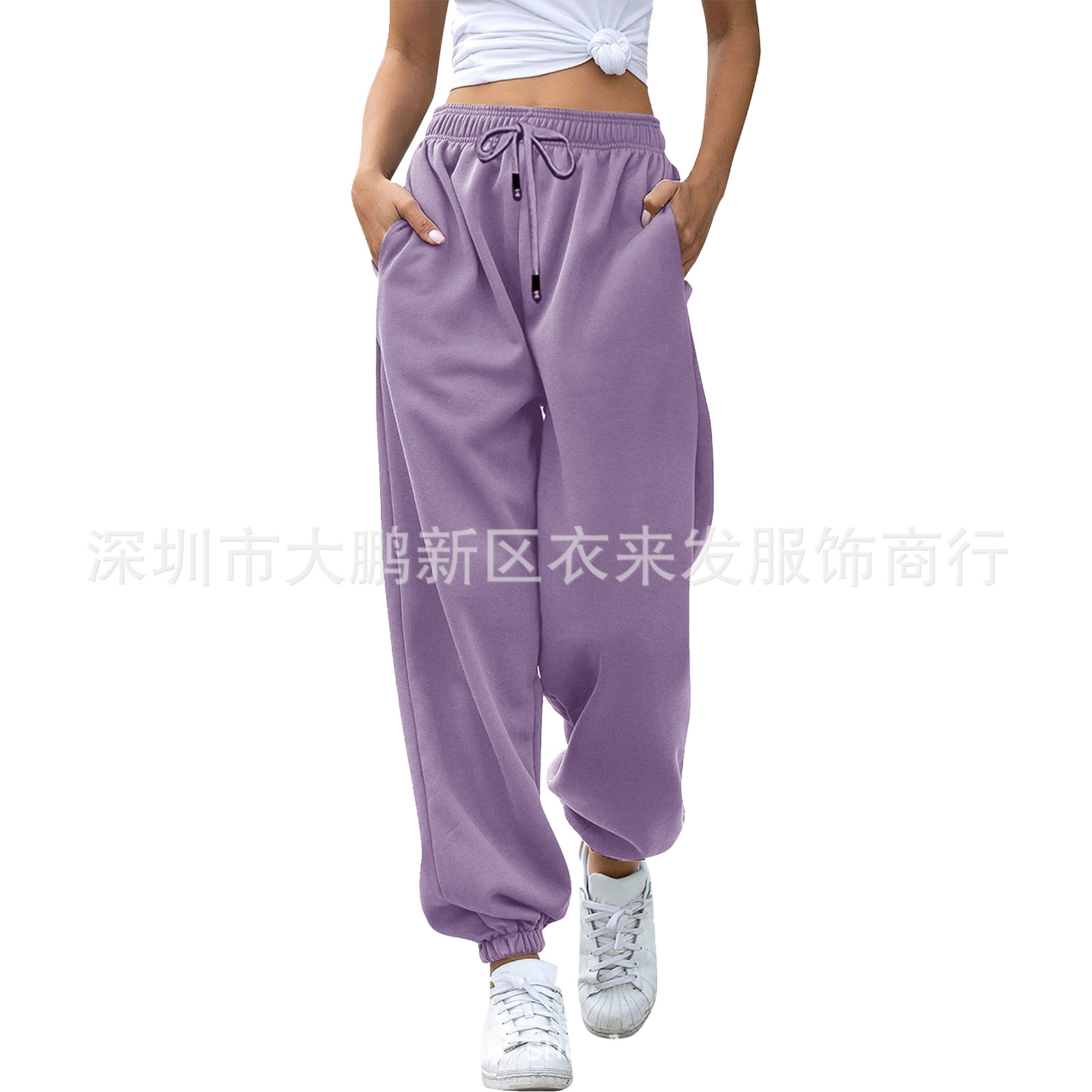2023 Amazon japonés suéter pantalones de cintura alta harén de bolsillo de las mujeres Pantalones deportivos casuales 9 color 5 tamaño image 8
