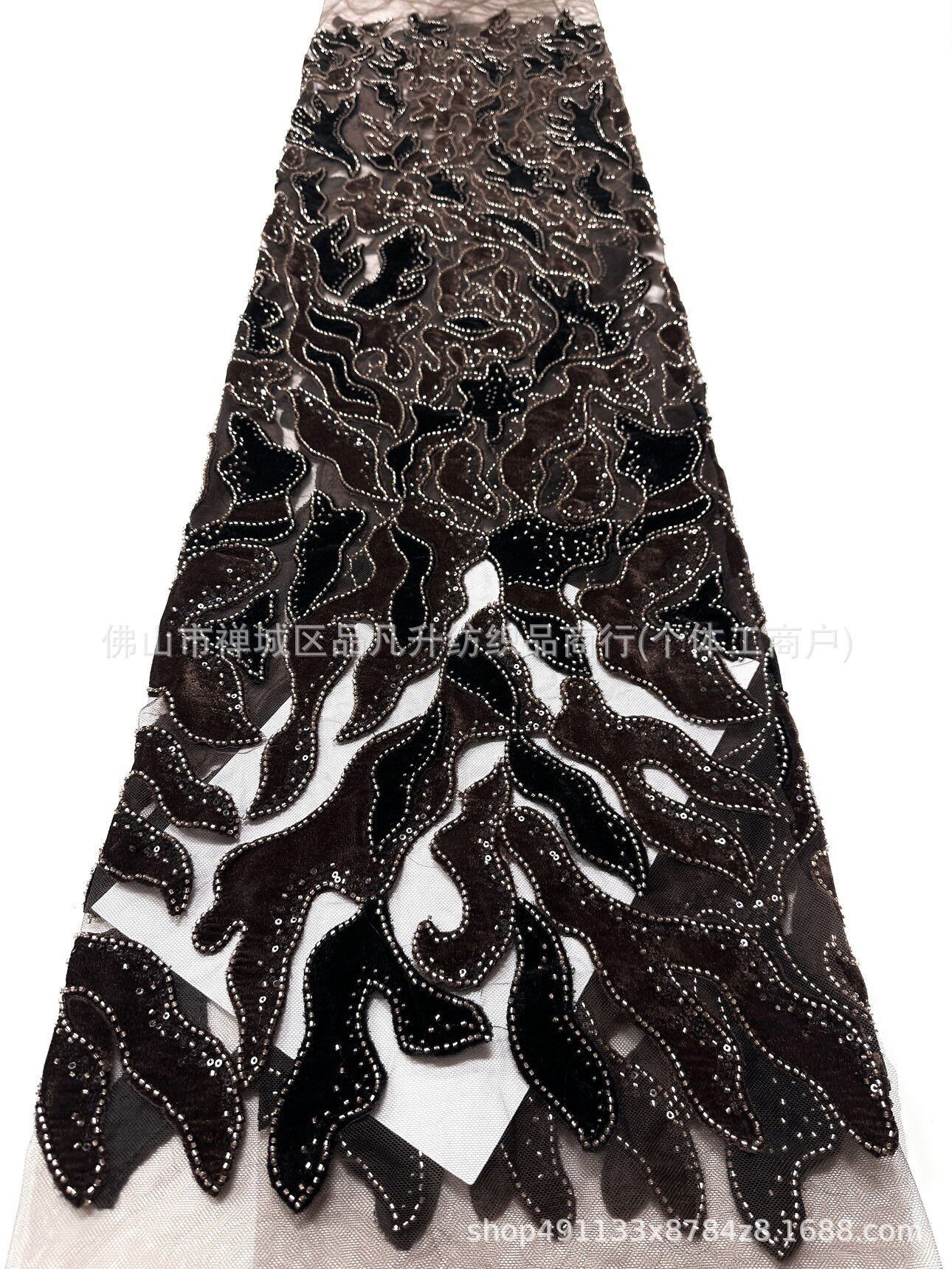 Fabricante directo de terciopelo tubo de perlas tela sexy estilo europeo y americano cena de moda ropa de tela comercio exterior transfronterizo