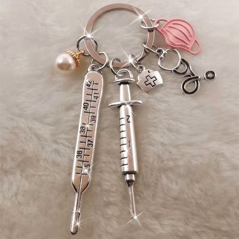 European and American Style Jewelry Thermometer Snake-Shaped Medical Symbol Doctor Nurse Medical Backpack Pendant Keychain European and American Style Jewelry Thermometer Snake-Shaped Medical Symbol Doctor Nurse Medical Backpack Pendant Keychain