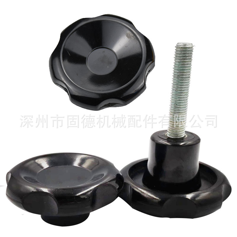 丝印机--胶木波纹把手 电木波纹手轮 内丝 外丝 通孔 可带手柄