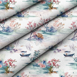 印花、扎染布;色织、提花布