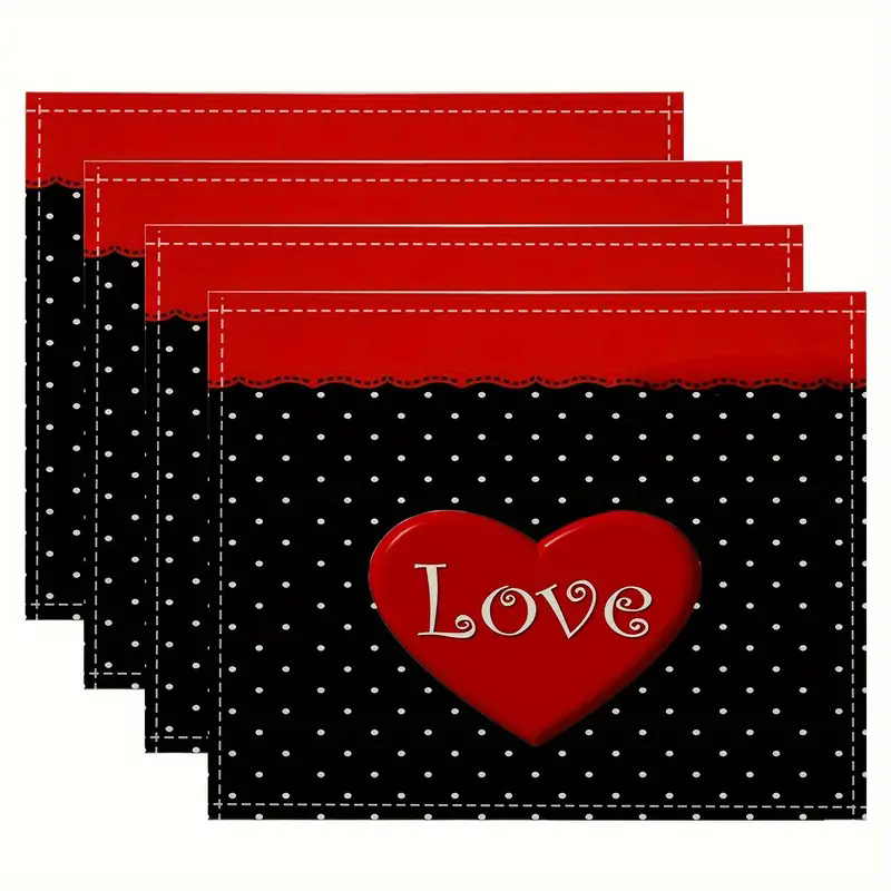 Transfronterizos lino almohadilla de mesa Aliexpress TEMU Amazon almohadilla de mesa cuadrada búfalo rojo almohadilla de Navidad Día de la Independencia