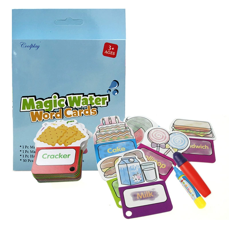 Cross-border children's early education cognition water painting cards: interesting cartoon animals, transportation, food, daily necessities patterns