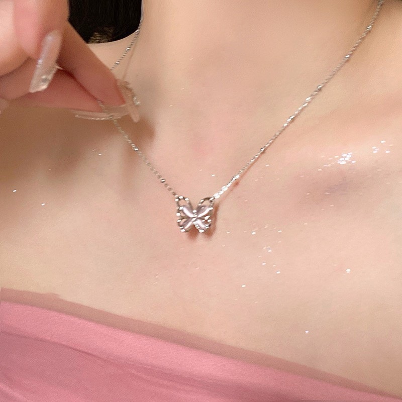 S999 saf gümüş inci kolye kadın niş tasarım hafif lüks yüksek kalite dökülmez renk basit clavicle zincir aksesuarı toptan