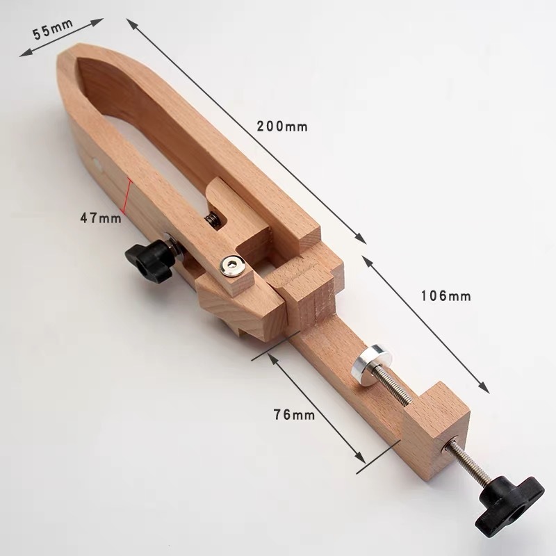 皮革工具手工DIY手缝木夹可调节可折叠式夹持桌面皮革缝线固定架|undefined