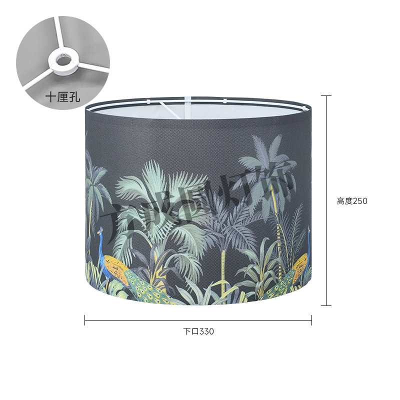 Nueva lámpara de escritorio cubierta de lámpara tropical bosque tropical viento hotel dormitorio cubierta de lámpara de cabecera lámpara de suelo candelabro desmontable cubierta de lámpara KD