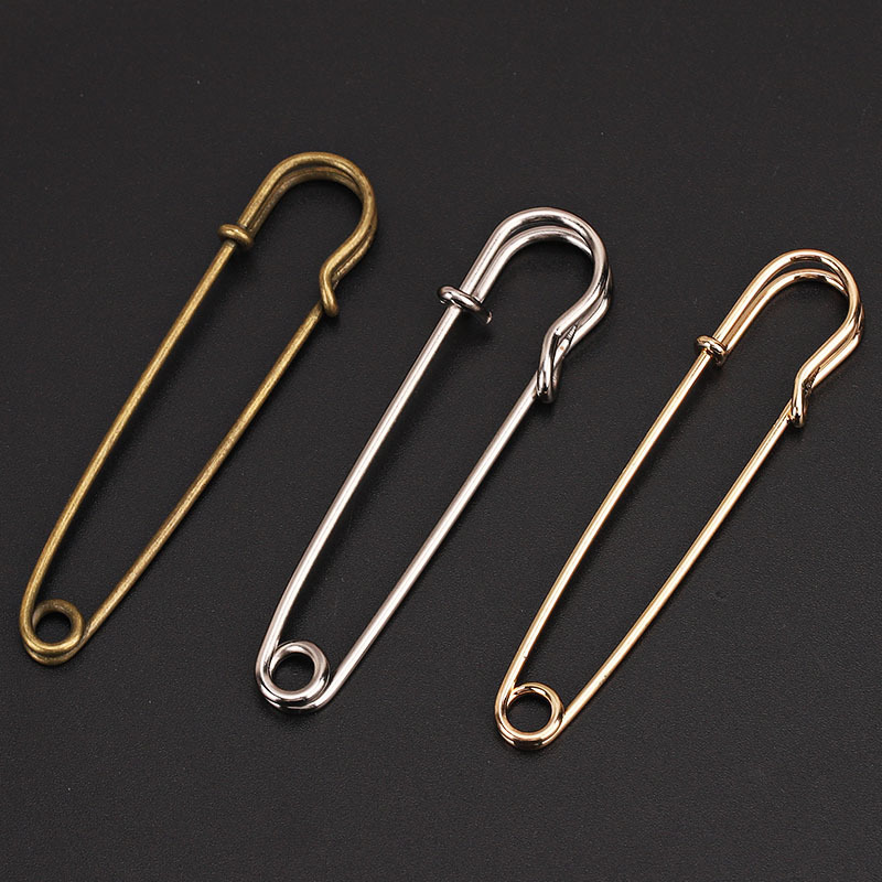 Multi-Specification Retro Pin, Simple Pin, Coat Sweater Pin, Safety Buckle Brooch, Large Mouth Pin, Paper Clip, Large Size